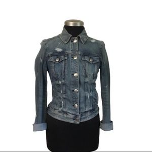 American Eagle Super Stretch Distressed Jacket  Size Medium